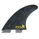 FCS II AM PERFORMANCE GLASS TRI FIN SET - BLACK ACID