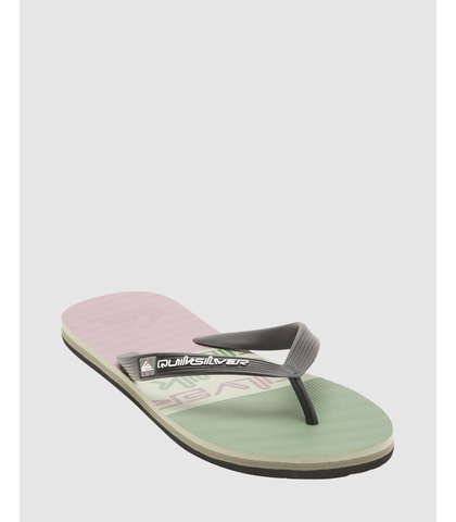 QUIKSILVER MENS MOLOKAI STRIPE JANDAL - GREEN 3