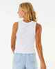 RIPCURL LADIES CLASSIC RIBBED TANK - OPTICAL WHITE