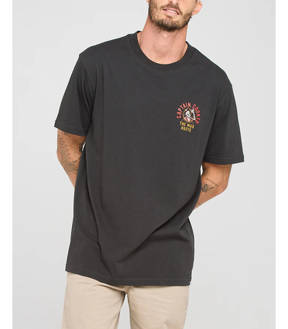 MAD HUEYS CAPTAIN COOKED S/S TEE - CHARCOAL