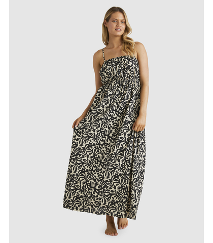 BILLABONG LADIES PALM GROVE DRESS - OFF BLACK