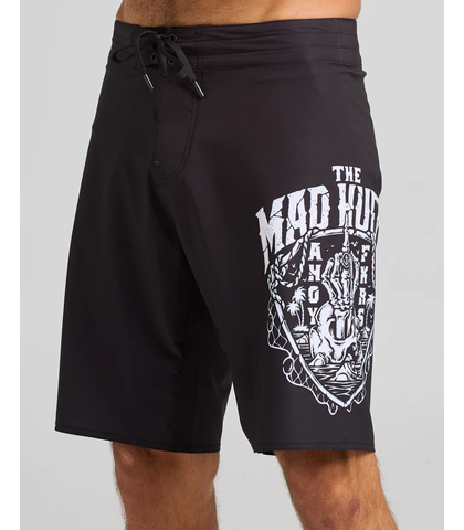 MAD HUEYS PORT SIDE AHOY FKRS 20'' BOARDSHORT - BLACK