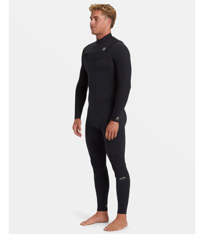 BILLABONG MENS 3/2 REVOLUTION NATURAL CHESTZIP STEAMER - BLACK