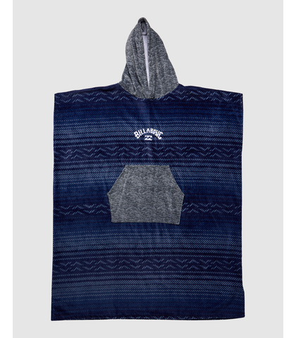 BILLABONG MENS HOODED TOWEL - DUSTY NAVY