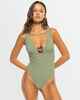 ROXY LADIES ESSAOUIRA ONE PIECE SWIMSUIT - OIL GREEN