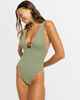 ROXY LADIES ESSAOUIRA ONE PIECE SWIMSUIT - OIL GREEN