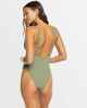 ROXY LADIES ESSAOUIRA ONE PIECE SWIMSUIT - OIL GREEN