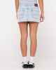 RUSTY LADIES MAVERICKS LOW RISE DENIM MINI SKIRT - SKY BLUE HEATHER