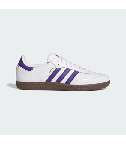 ADIDAS SAMBA ADV - WHITE / PURPLE / GOLD