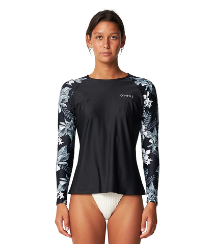 O'NEILL LADIES SALINA L/S SURFSHIRT - WILD ORCHID MIDNIGHT