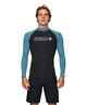 O'NEILL MENS REACTOR BLOCK UV L/S RASHSHIRT - BLACK / DEEP TEAL