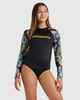 BILLABONG GIRLS IN DA JUNGLE L/S SWIMSUIT - BLACK