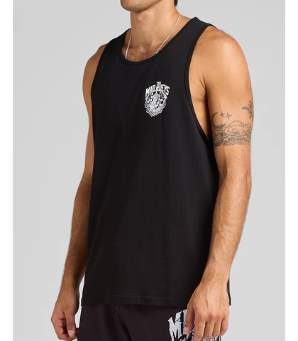 MAD HUEYS PORT SIDE AHOY FKRS SINGLET - BLACK