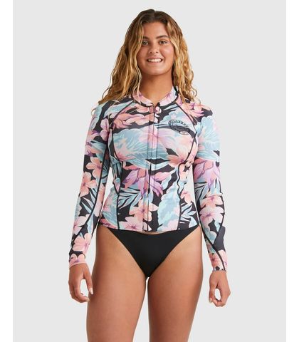 BILLABONG LADIES PEEKY L/S SURF JACKET - NIGHT PARADISE