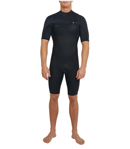 O'NEILL MENS 2MM HYPERFREAK S/S CHESTZIP SPRINGSUIT - BLACK