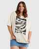 BILLABONG LADIES NIGHT WALKS OVERSIZE TEE - WHITE CAP