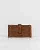 RUSTY LADIES BOBBIE SUEDE FLAP WALLET - CHOCOLATE