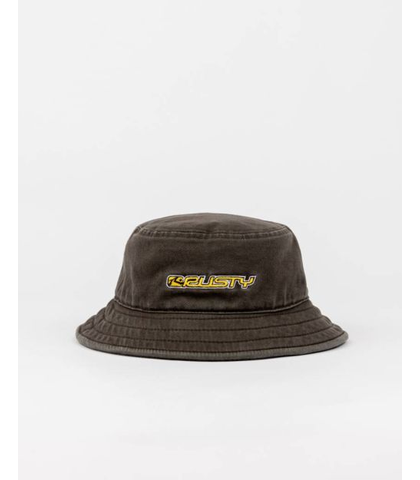 RUSTY BOYS REVERB REVERSIBLE BUCKET HAT - COAL