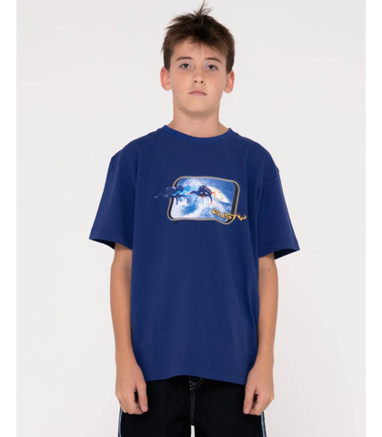 RUSTY MENS TIDAL KOMBAT S/S TEE - DELFT BLUE