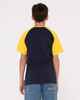 RUSTY BOYS SWAGLAN RAGLAN S/S TEE - NAVY BLUE