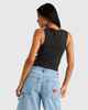 RVCA LADIES KYOTO STAPLE TANK - PIRATE BLACK