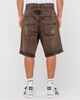 RUSTY MENS R DOT BAGGY OVERDYE JORT - BROWN