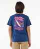 RIPCURL BOYS SHRED TIL DEAD TEE - WASHED NAVY