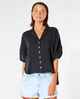 RIPCURL LADIES PREMIUM SURF S/S SHIRT - BLACK