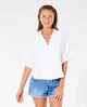 RIPCURL LADIES PREMIUM SURF S/S SHIRT - WHITE