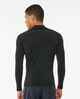 RIPCURL MENS ICONS UPF BRUSHED THERMO L/S RASHSHIRT - BLACK