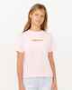 RIPCURL GIRLS SUMMER SOLSTICE TEE - LIGHT PINK