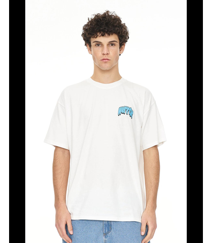 HUFFER MENS BLOCK TEE - 220 / BOMB - CHALK