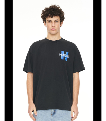 HUFFER MENS BLOCK TEE 220/ H BARS - BASALT