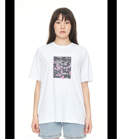 HUFFER LADIES RELAX TEE 220/ FLOWER BED - WHITE