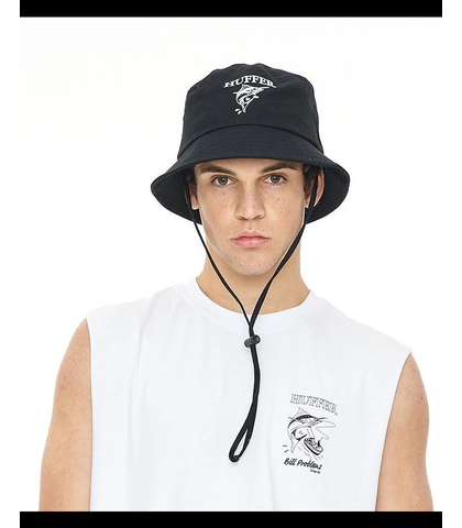 HUFFER ADJUSTABLE BUCKET HAT - BILLS - BLACK