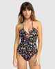 ROXY LADIES KERALA ONE PIECE SWIMSUIT - BLACK KERALA BORDER