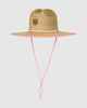 ROXY GIRLS PINA TO MY COLADA SOLID STRAW HAT - PINK