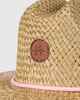 ROXY GIRLS PINA TO MY COLADA SOLID STRAW HAT - PINK