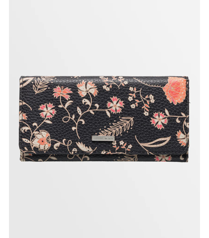 ROXY LADIES HAZY DAZE WALLET - BLACK KERALA BORDER