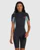 BILLABONG LADIES 2MM FOIL BACKZIP SPRINGSUIT - WASHED BLACK