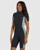 BILLABONG LADIES 2MM FOIL BACKZIP SPRINGSUIT - WASHED BLACK