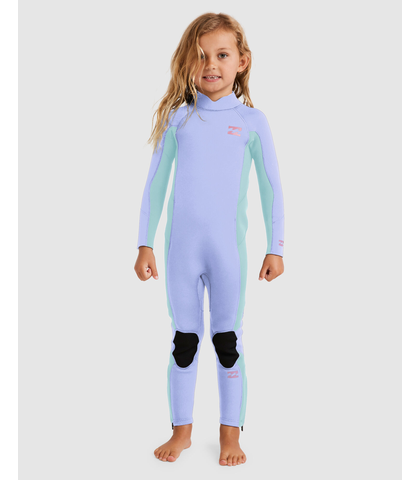 BILLABONG TODDLER GIRLS 2MM FOIL BACKZIP STEAMER - COSMIC BLUE