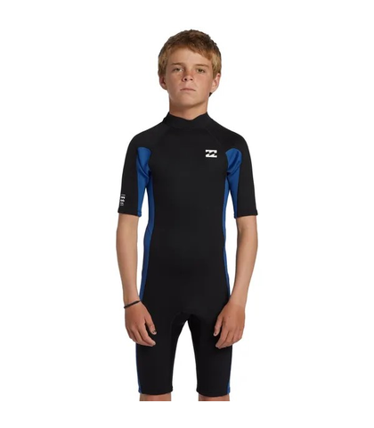 BILLABONG BOYS 2MM FOIL BACKZIP SPRINGSUIT - MID BLUE