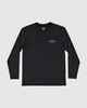 BILLABONG BOYS DIAMOND SHORELINE LOOSEFIT L/S RASHSHIRT - BLK HTHR