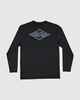 BILLABONG BOYS DIAMOND SHORELINE LOOSEFIT L/S RASHSHIRT - BLK HTHR