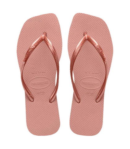 HAVAIANA'S SLIM SQUARE SOLID JANDAL - CROCUS ROSE