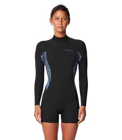 O'NEILL LADIES 2MM BAHIA BOYLEG L/S SPRINGSUIT - ALOHA TILE