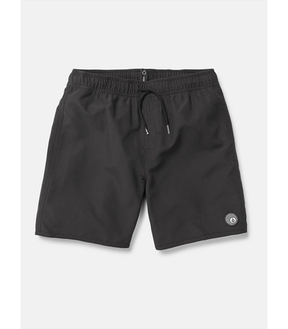 VOLCOM BOYS LIDO SOLID BOARDSHORT - BLACK