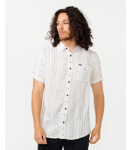 RIPCURL MENS FUN TIMES S/S DRESS SHIRT - BONE