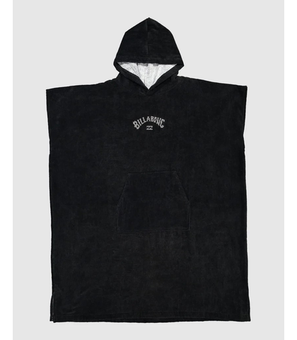 BILLABONG BOYS WETSUIT HOODY TOWEL - BLACK